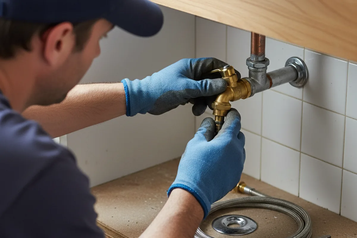 Shutoff valve and fitting work during Emergency Plumbing in Addison